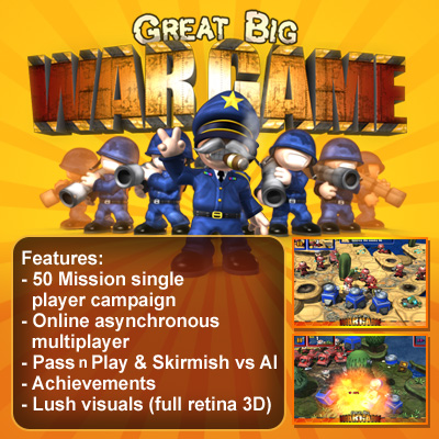 Great Big War Game - for ipad, iphone, android, PC, Mac, Blackberry playbook